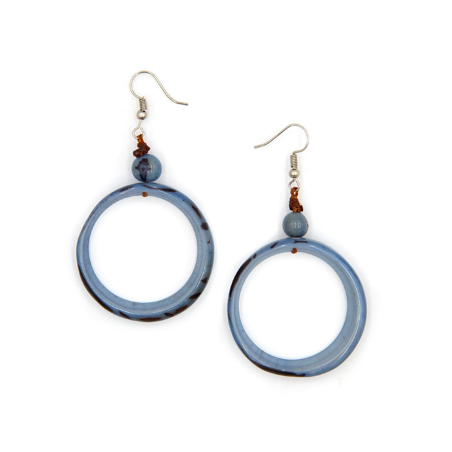 Ring of Life Earrings-Biscayne Bay-Tagua by Soraya Cedeno