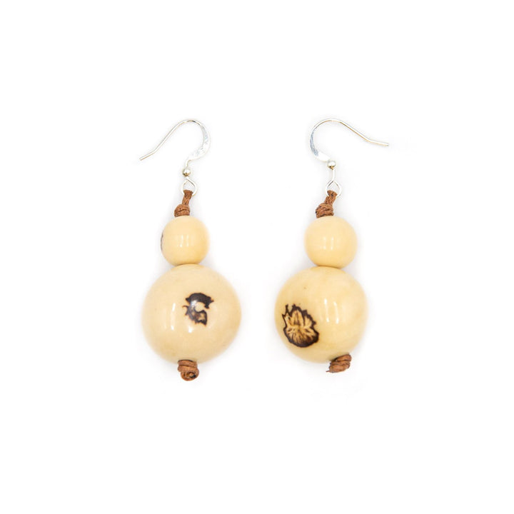 Semilla Earrings-Ivory-Tagua by Soraya Cedeno