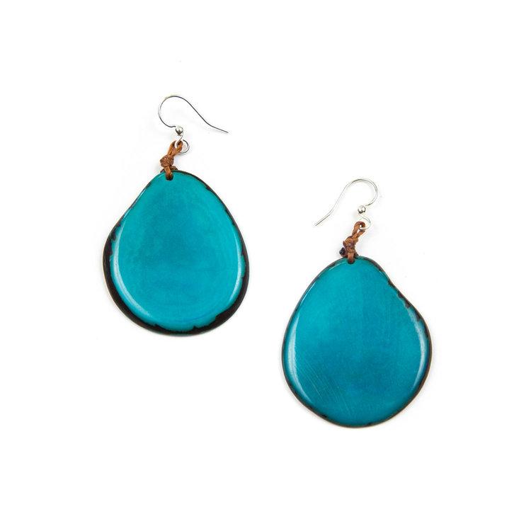 Amigas Earrings-Turquoise-Tagua by Soraya Cedeno
