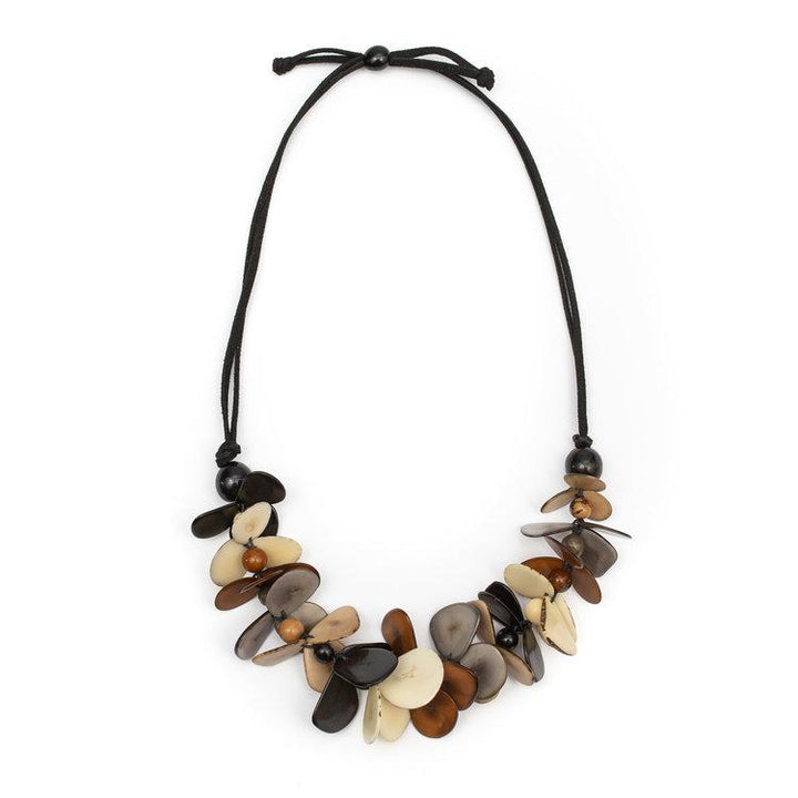 Mariposa Necklace-Black Combo-Tagua by Soraya Cedeno