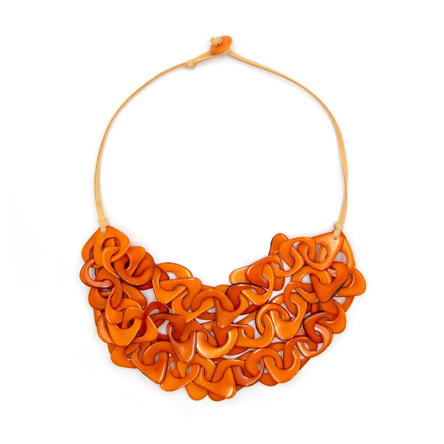 Vero Necklace-Orange-Tagua by Soraya Cedeno