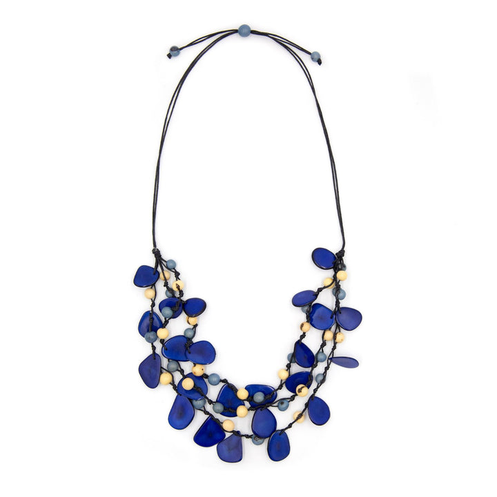 Marcela Necklace-Royal Blue-Tagua by Soraya Cedeno